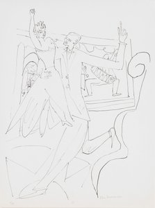 Tango, tavola 4 dal portfolio "Giorno e Sogno" da Max Beckmann