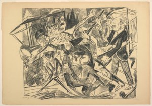 Il martirio, tavola quattro da Die Hölle da Max Beckmann