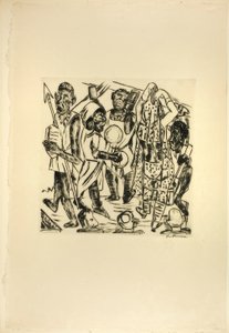 La danza dei negri, tavola nove da Jahrmarkt da Max Beckmann