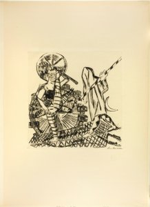 I funamboli, tavola otto da Jahrmarkt da Max Beckmann