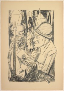 La via di casa, tavola due da Die Hölle da Max Beckmann