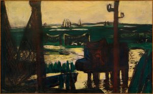 Mare di Wadden verde e nero-giallo da Max Beckmann