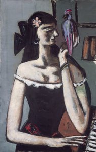 Donna con un pappagallo da Max Beckmann