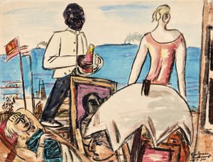 Caffè sulla spiaggia di Zandvoort da Max Beckmann