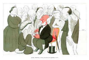 Robert Browning, prende il tè con la Browning Society, 1904 da Henry Maximilian Beerbohm