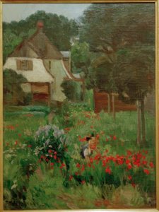 Bambino che raccoglie fiori da Max Bergmann