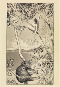 Orso ed elfo (Intermezzi, Opus IV, foglio 1) da Max Klinger