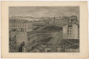 Veduta dalla finestra dello studio a Roma da Max Klinger
