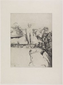 Integer vitae (foglio singolo da: Sulla morte, seconda parte, Opus XI, foglio 1) da Max Klinger