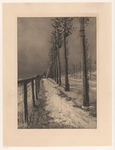 Strada di campagna sotto la pioggia (serie Quattro paesaggi)