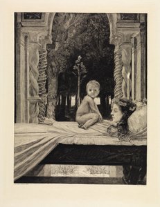 Madre e bambino (Madre morta) (Sulla morte, seconda parte, opus XI, tavola 9) da Max Klinger