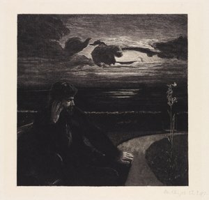 Notte (Della morte, prima parte, opus XI, tavola 1) da Max Klinger