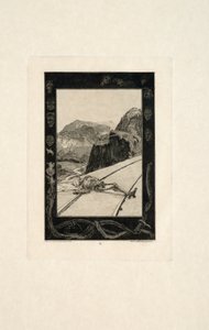 Sui binari, tavola otto da Sulla morte, Parte I da Max Klinger