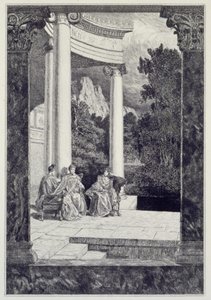 Psiche e le sue sorelle, tavola 18 della serie «Cupido e Psiche: Opus V» da Max Klinger