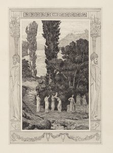 Psiche errante (Amore e Psiche, Opus V, tavola 28) da Max Klinger