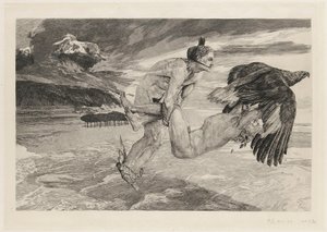 Rapimento di Prometeo, tavola 14, Fantasia di Brahms, Op. XII da Max Klinger