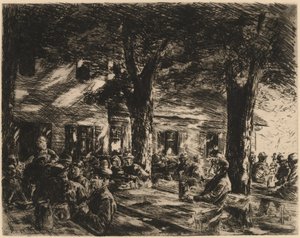 Un giardino di taverna a Rosenheim, 1895