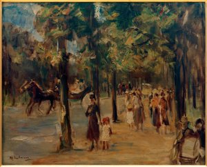 Viale nel Tiergarten con passeggiatori
