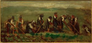 Lavoratori nel campo di barbabietole - Studio di composizione da Max Liebermann