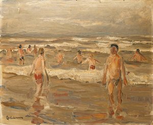 Ragazzi che si bagnano in mare da Max Liebermann