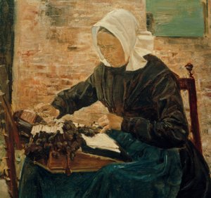 Una merlettaia olandese da Max Liebermann