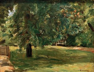 Panchina da giardino sotto il castagno nel giardino di Wannsee da Max Liebermann