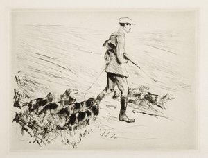 Cacciatore con cani da Max Liebermann