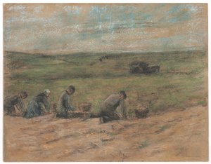 Scavatori di patate a Zandvoort da Max Liebermann