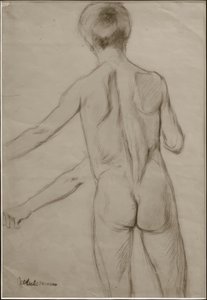 M.Liebermann, Studio per il dipinto Ragazzi che fanno il bagno da Max Liebermann