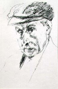 Ritratto di un uomo con cappello, possibilmente autoritratto, dopo il 1923 da Max Liebermann