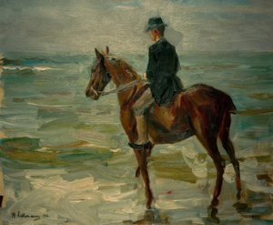Cavaliere al mare verso sinistra da Max Liebermann