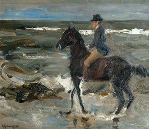Cavaliere sulla spiaggia