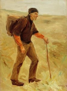 Contadino che cammina (studio, figura intera)