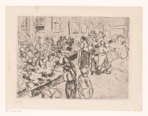 Commercio di strada nel vecchio quartiere ebraico di Amsterdam da Max Liebermann