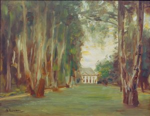 Giardino di Wannsee con villa / Il viale delle betulle nel giardino di Wannsee da Max Liebermann