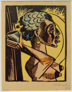 Nudo con bicchiere da Max Pechstein