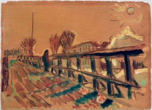 Vista su un ponte da Max Pechstein
