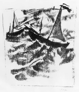 Barche nella tempesta da Max Pechstein