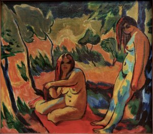 Donne ai margini del bosco da Max Pechstein