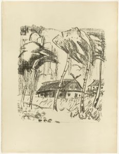 Fattoria dietro gli alberi di betulla, da The Samland Ode