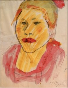 Testa di ragazza da Max Pechstein