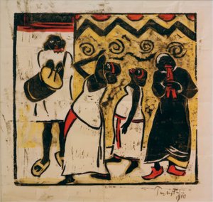 Gruppo di danza africana, danza somala da Max Pechstein