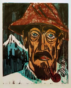Svizzero fumatore da Max Pechstein