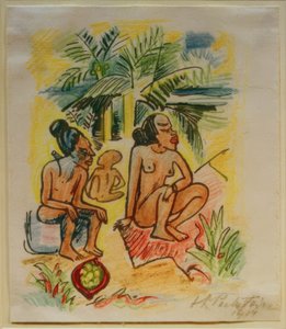 Foto di viaggio Italia - Mari del Sud (Tre donne sedute) da Max Pechstein