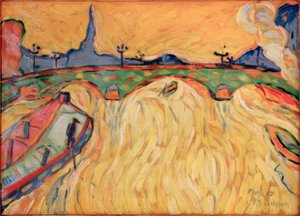 Il suo ponte e le chiatte da trasporto da Max Pechstein