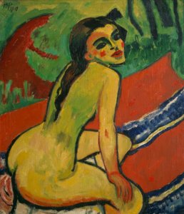 Nudo femminile seduto da Max Pechstein