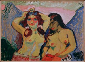Due ragazze da Max Pechstein