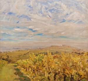 Inizio autunno nel Palatinato. Vigneti vicino a Neukastel, 1927 da Max Slevogt