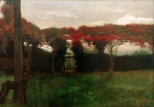 Pergola rossa con cane da Max Slevogt