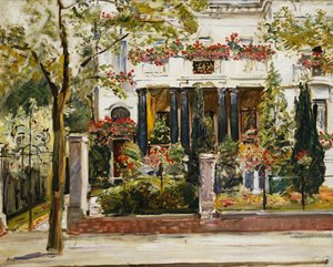 Il giardino anteriore della villa Steinbart a Berlino, 1911 da Max Slevogt